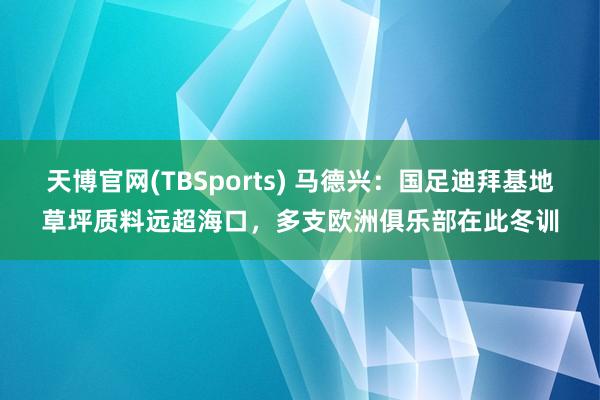 天博官网(TBSports) 马德兴：国足迪拜基地草坪质料远超海口，多支欧洲俱乐部在此冬训