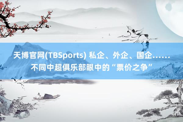 天博官网(TBSports) 私企、外企、国企……不同中超俱乐部眼中的“票价之争”