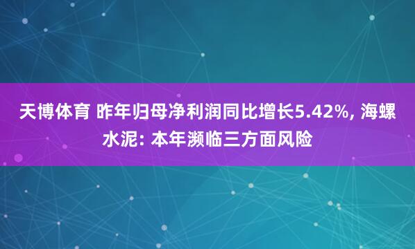 天博体育 昨年归母净利润同比增长5.42%， 海螺水泥: 本年濒临三方面风险