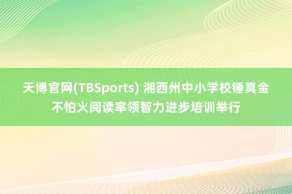 天博官网(TBSports) 湘西州中小学校锤真金不怕火阅读率领智力进步培训举行