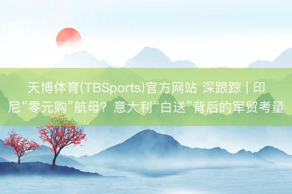 天博体育(TBSports)官方网站 深跟踪 | 印尼“零元购”航母？意大利“白送”背后的军贸考量