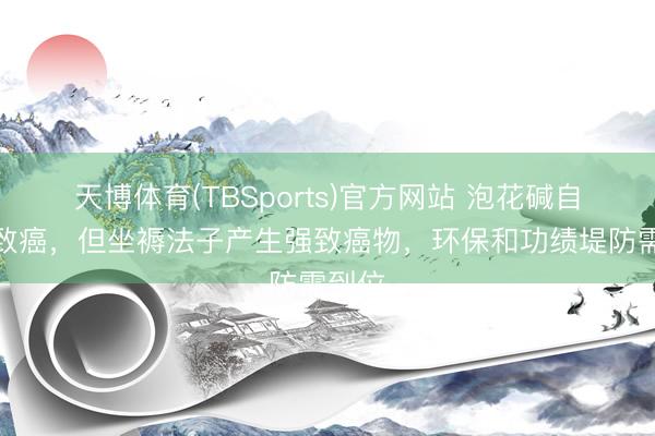 天博体育(TBSports)官方网站 泡花碱自己不致癌,但坐褥法子产生强致癌物,环保和功绩堤防需到位