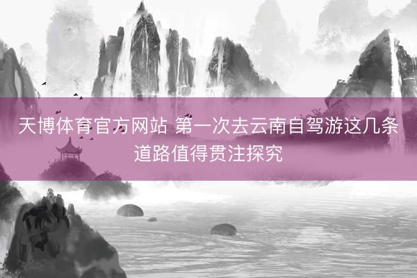 天博体育官方网站 第一次去云南自驾游这几条道路值得贯注探究