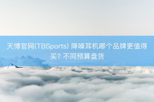 天博官网(TBSports) 降噪耳机哪个品牌更值得买? 不同预算盘货