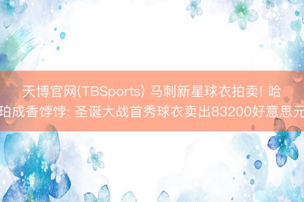 天博官网(TBSports) 马刺新星球衣拍卖! 哈珀成香饽饽: 圣诞大战首秀球衣卖出83200好意思元