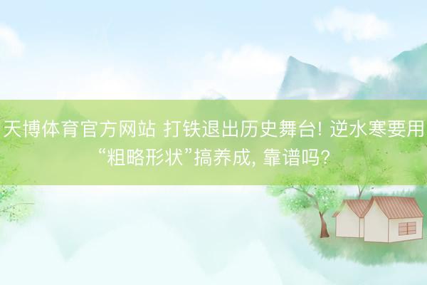 天博体育官方网站 打铁退出历史舞台! 逆水寒要用“粗略形状”搞养成， 靠谱吗?