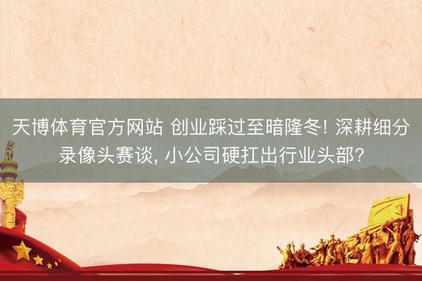 天博体育官方网站 创业踩过至暗隆冬! 深耕细分录像头赛谈， 小公司硬扛出行业头部?