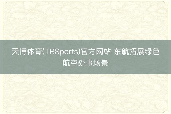 天博体育(TBSports)官方网站 东航拓展绿色航空处事场景